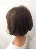 【高田馬場/aoba】ショートボブ 透け感ベージュ 30,40代にも◎