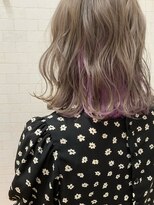 サンディーズ(Sandees)&nbsp;▼グレージュカラー×パープルインナーカラー