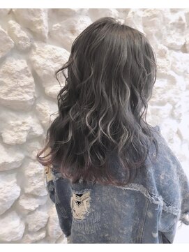 モアナ バイ ヘッドライト 沖縄豊見城店(Moana by HEADLIGHT) Moana豊見城#毛先カラー#パープル#デザインカラー