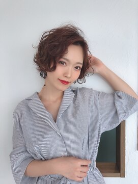 クシュ 所沢東口店(kusyu...) ミントグリーンホワイティアッシュ×ウルフボブ×くせ毛ショート