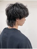 マッシュウルフ クセ毛パーマ