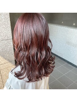 ヘアメイク アージュ 大野城 下大利店(HAIR MAKE age) 透明感☆暖色系カシスブラウン　20代30代40代
