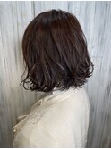 ボブ×ベージュブラウン