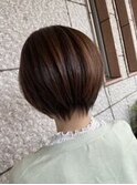 大人可愛いイメチェンモードヘアダークアッシュチェリーブラウン