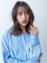 ケアリー 成増(Carelly) 大人かわいい前髪セシルカットココアブラウンフリンジウェーブ