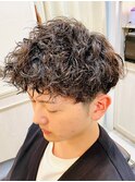 韓国マッシュ/ダークアッシュ/ニュアンスパーマ/スペインカール