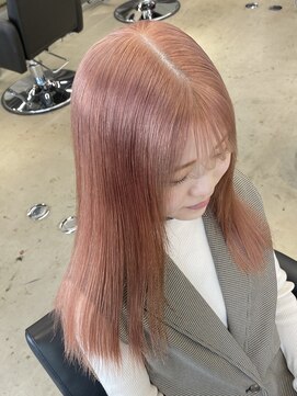 ペレ 栄店(PELE) 黒髪/グレーベージュ/レイヤーロング/ブリーチ/栄/名駅