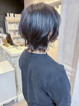 キャアリー(Caary) 福山人気caary簡単ショートウルフスタイル大人ディープブラック