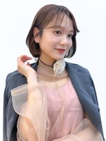 ランテルディ 渋谷(LANTERDIT)&nbsp;シースルーバング　韓国ヘア　丸みボブ　透明感　アッシュカラー