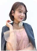 シースルーバング 韓国ヘア 丸みボブ 透明感 アッシュカラー