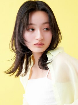 ラフィス ヘアーピュール 梅田茶屋町店(La fith hair pur) 【La fith】暗髪カラー×ダブルレイヤー巻き