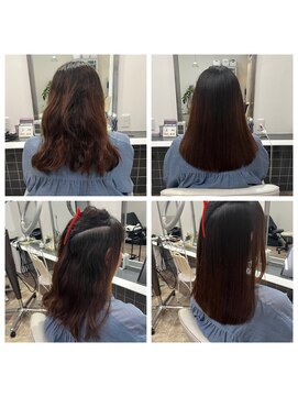 フリーダム(FREE-DOM) 艶髪縮毛矯正のワンレングスヘア
