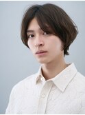 【竹之内蔵人】くすみブラウンにメンズミディアムパーマ