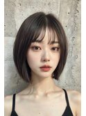 シースルー内巻きボブ【grow北千住】