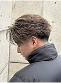 フェザーショートパーマ/メンズ/刈り上げ/眉毛/ツイスト