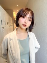 サンド 名古屋(sand)&nbsp;ホワイトグレージュミニウルフデジタルパーマチェリーブラウン