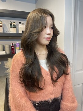 ジルバイジゼル(JILL by GiseL) ロング オリーブベージュ レイヤー 10代20代