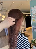 くびれヘア/アプリコットオレンジ/夏のヘアアレンジ/佐倉