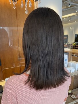 ミスト(mist) 〔mist：木村〕切りっぱなしミディアム/ダークアッシュ/暗髪 #78