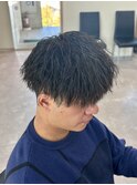 MEN’S HAIR/ブルーブラック/フェザーパーマ/稲毛駅