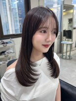 アンドカオマワリカットファム(Fann.)&nbsp;レイヤーカット 顔まわり 韓国風 髪質改善 ワンカール 艶髪