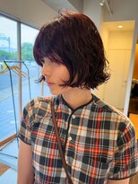 マイン(mine)&nbsp;ボブパーマ　暖色パーマ　ミニボブパーマ　ボブへア　大人ボブ