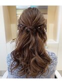 (結婚式・2次会にも!)ハーフアップアレンジ