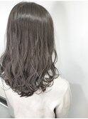シアーベージュ×波巻きウェーブ