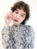 ボブウルフ_ローライトスリークボブ厚めバング_87503