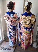 お友達と♪早朝料金なし!振袖着付けヘアセット☆