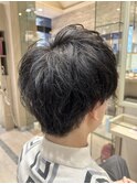 ツーブロック／束感ショート／センターパート／マッシュ