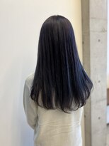 アチーブ ヘア デザイン(achieve hair design)&nbsp;黒髪暗髪寒色系ラベンダーカラー ツヤ髪ストレートロング