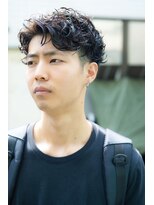 ボンド 三軒茶屋(Bond)&nbsp;アップバング×ニュアンスパーマ【三軒茶屋 メンズカット】