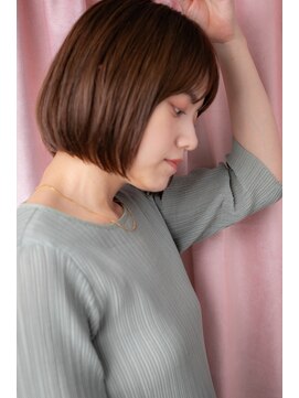 モッズヘア 越谷西口店(mod's hair) シルキーベージュ前下がり小顔ぱっつんボブZ越谷20代30代40代