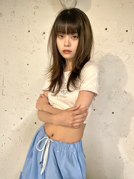 ノラキチジョウジ(NORA KICHIJOJI) ウルフボブロングレイヤー耳かけフェイスレイヤーレイヤーボブ