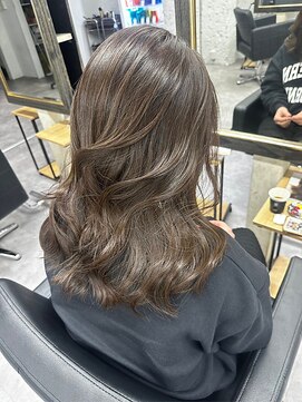 リア(riah) 韓国レイヤー/立体感ウェーブ/外国人風カラー/カーキブラウン