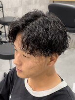 ビカムメンズヘアー 栄店(become men's hair)&nbsp;前髪上げ下ろし２way波巻きパーマ