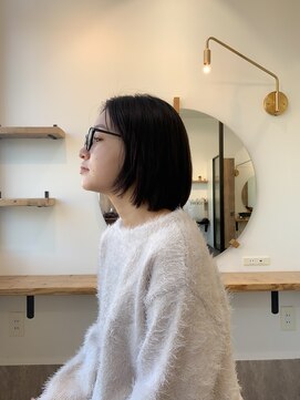シア 新越谷店(SHEER) 丸みボブ×アッシュブラウン