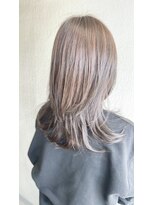 ヘアーズ はれるや(hair's) 無造作セミロング×ダークグレージュ20代30代40代大人可愛い
