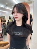 ★ 似合わせカット韓国 メルティカラーフェミニンロング