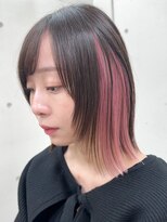 シャルム 溝の口店(charme)&nbsp;ウルフカットレイヤーカットインナーカラーピンクカラー