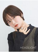 マッシュショート小顔オリーブグレーブラウンココアベージュ黒髪