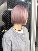 ラニヘアサロン(lani hair salon)&nbsp;ピンクミルクティー/ブリーチ/ボブ/ピンクカラー/ハイトーン