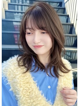 クーエフー(coo et fuu) レイヤーカット透明感カラー冬カラーシースルーバング