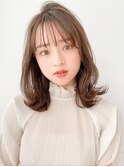 ☆イメチェンピンクベージュ前髪小顔大人かわいい