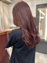 アトリエ タキ(atelier.taki)&nbsp;ワインレッド ピンクブラウン ロング 20代 30代 顔周り