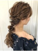 編みおろしヘアセット♪