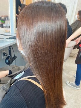 ジーナ 西荻窪(Zina) 小顔セミウェットウェーブピンクベージュハイライトカラー