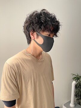 トレス(TRESS) メンズパーマ　スパイラルパーマ　ウルフマッシュ