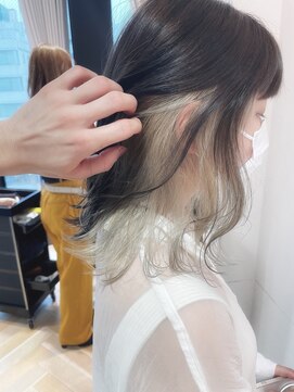 ロンド ジュルード 名古屋(Lond jeloud) 【ロンドジュルード杉原】インナーカラー ホワイトベージュ